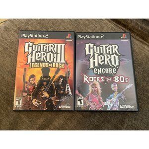 Playstation2 Guitar Hero lll Legends of Rock & Encore Rock of the 80’s Games